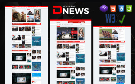 D-News Bootstrap 5 Haber ve Blog HTML Şablonu