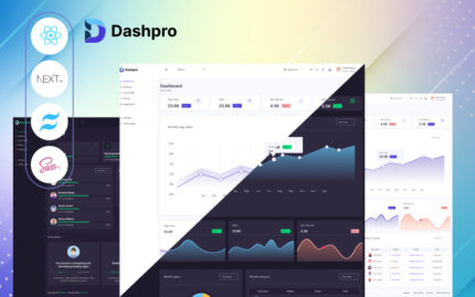 Dashpro -Çok Amaçlı React Yönetici Kontrol Paneli Şablonu + NextJS + TailwindCSS