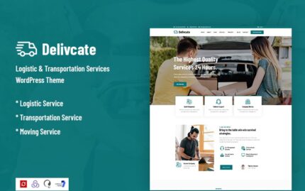 Delivcate - Logistic & Transportation Service WordPress Teması