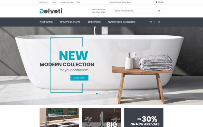 Delveti - Sıhhi Tesisat Malzemeleri Magento Teması