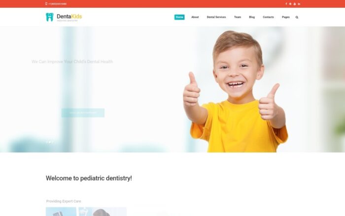 DentaKids Web Sitesi Şablonu