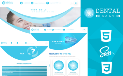 Dental Health Creative Responsive HTML5 ve CSS3 Tema Web Sitesi Şablonu