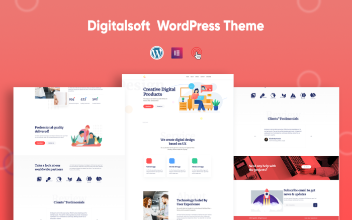 Digitalsoft - SaaS ve Software Elementor WordPress Teması