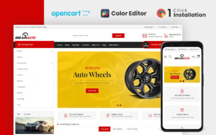 Dream Autoparts Store OpenCart Şablonu