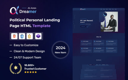 Dreamer - Siyasi Kişisel Portföy HTML5 Şablonu