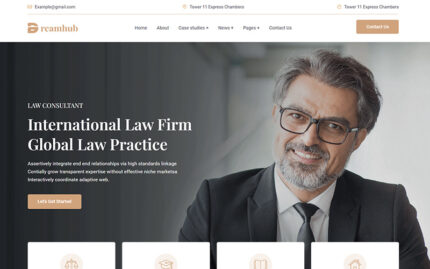 Dreamhub Avukat ve hukuk HTML5 Şablonu