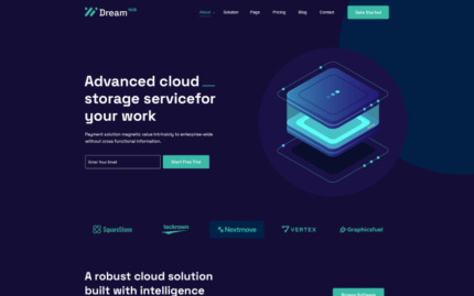 DreamHub-Cloud-Çözüm HTML5 Şablonu