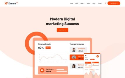 Dreamhub Modern Dijital Pazarlama HTML5 Şablonu