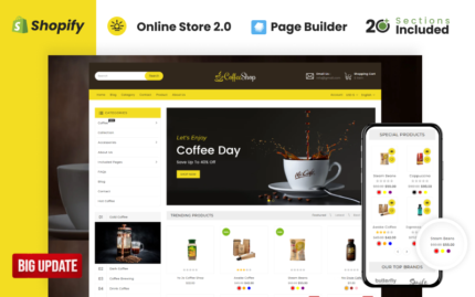 Drinks & Beverages Store Shopify Teması