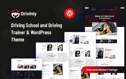 Drivinly – Araba Sürme Okulu ve Sürüş Eğitmeni WordPress Teması