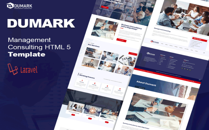 Dumark - Laravel Business Consulting hazır HTML Şablonu