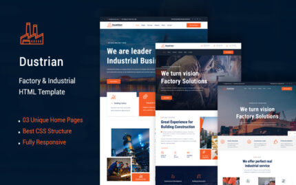 Dustrian - Endüstriyel ve Fabrika HTML Şablonu.