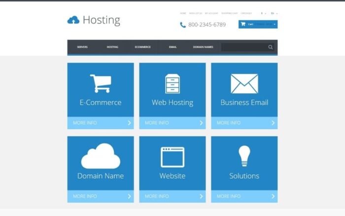 Duyarlı OpenCart Şablonu Barındırma