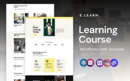 E-Öğrenim - Çevrimiçi Öğrenme Kursları WordPress Elementor Teması