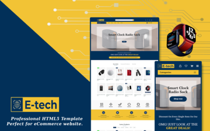 E-Tech - Çok Amaçlı e-Ticaret Web Sitesi Şablonu