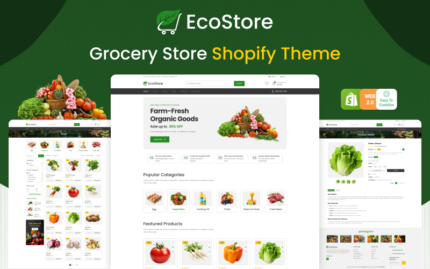 EcoStore - Sebzeler, Süpermarket ve Organik Gıda eTicaret Shopify Teması