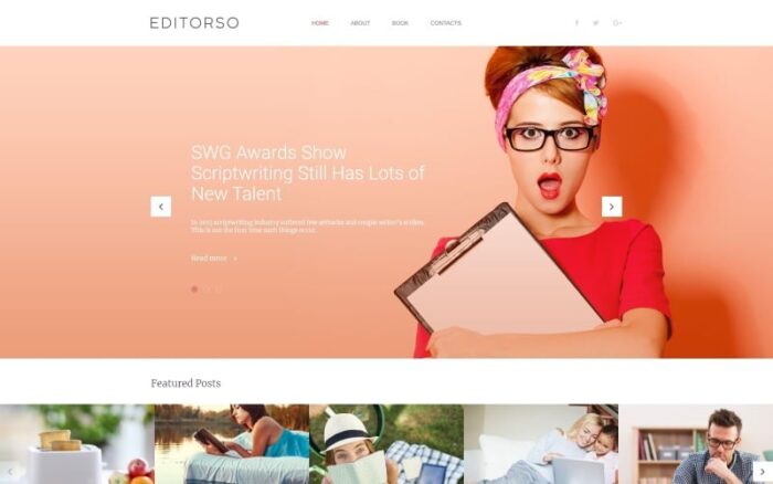 Editorso - Journalist Blog WordPress Teması