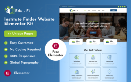 Edu-Fi - Enstitü Bulucu Elementor Kiti