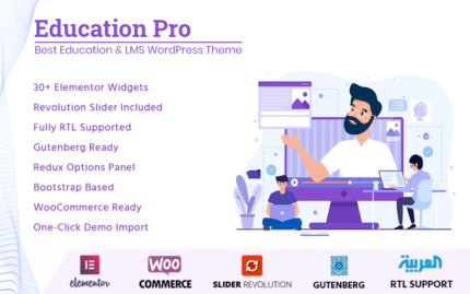 Education Pro - En İyi Eğitim ve LMS Elementor WordPress Teması