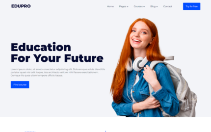 EDUPRO - Eğitim Kursları HTML5 Şablonu