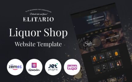 Elitario - İçki Mağazası WooCommerce Elementor Teması