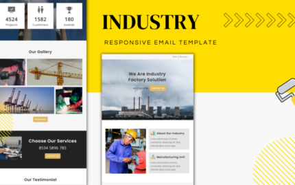 Endüstri – Çok Amaçlı Duyarlı E-posta Şablonu