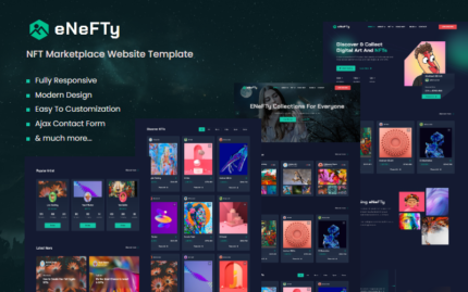 Enefty - NFT Marketplace Web Sitesi Şablonu