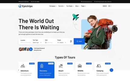 Epictrips - Seyahat ve Tur Rezervasyonu WordPress Teması