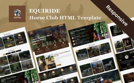 Equiride - Binicilik Kulübü ve Binicilik Okulu HTML5 Web Sitesi Şablonu