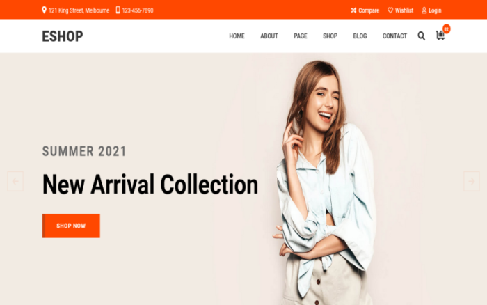 eShop - eCommerce Bootstrap 5 Çok Amaçlı HTML5 Şablonu