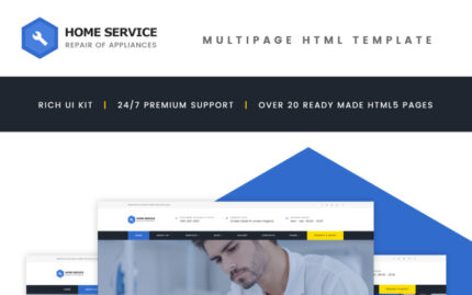 Ev Aletleri Onarım Servisi Çok Sayfalı Web Sitesi Şablonu