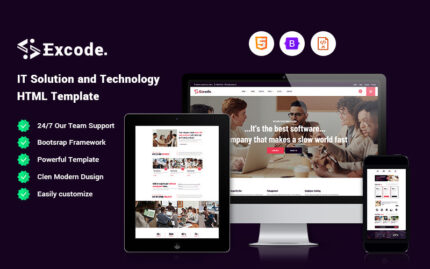 Excode - BT Çözümü ve Teknoloji Web Sitesi Şablonu