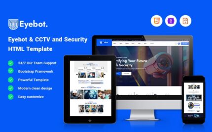 Eyebot - CCTV ve Güvenlik Web Sitesi Şablonu