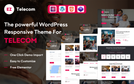 EZ Telecom: Telekomünikasyon İşinizi Elementor ile Güçlendirmek için Dinamik Bir WordPress Teması
