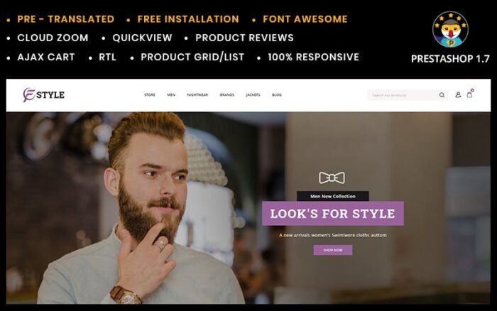 F-style Fashion Shop PrestaShop Teması