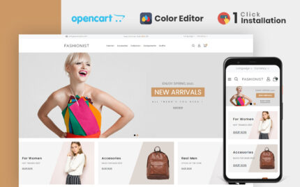 Fashionist Moda Mağazası OpenCart Şablonu