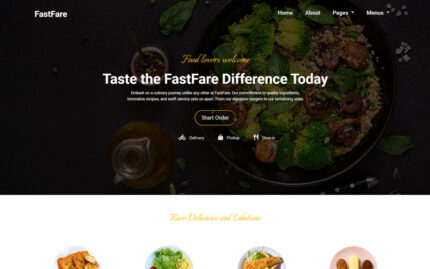 FastFare | Fast Food HTML Şablonu