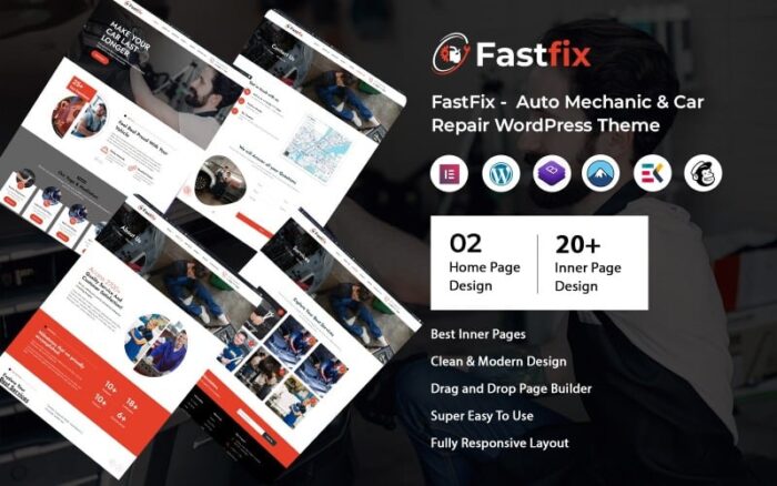 FastFix - Oto Tamircisi ve Araba Tamiri WordPress Teması