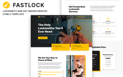 Fastlock – Çilingir ve Anahtar Yapıcı Hizmeti HTML5 Şablonu