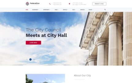 FederalGov - Resmi Kullanıma Hazır Klasik HTML Web Sitesi Şablonu