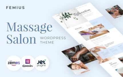 Femius - Kullanıma Hazır Masaj Salonu Minimal WordPress Elementor Teması