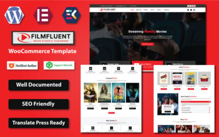 Film Fluent - Film Stüdyosu ve Film Yapımcısı WooCommerce Elementor Şablonu