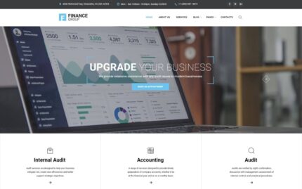 Finans Grubu - Muhasebe ve Denetim Çok Sayfalı HTML Web Sitesi Şablonu