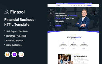 Finasol – Finansal İşletme Web Sitesi Şablonu