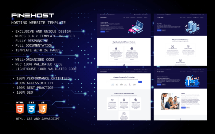 FineHost - HTML Barındırma Web Sitesi Şablonu ve WHMCS Şablonu