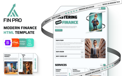 FinPro - Profesyonel Finans Ajansı - Mali Müşavir Hareketli HTML Web Sitesi Şablonu
