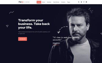 FinUp - İş Koçu Web Sitesi Şablonu