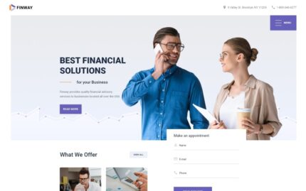 Finway - Finansal Danışmanlık Temiz Çok Sayfalı HTML5 Web Sitesi Şablonu