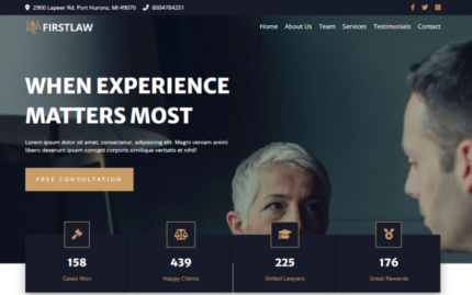 Firstlaw Hukuk Bürosu - HTML5 Açılış Sayfası Şablonu