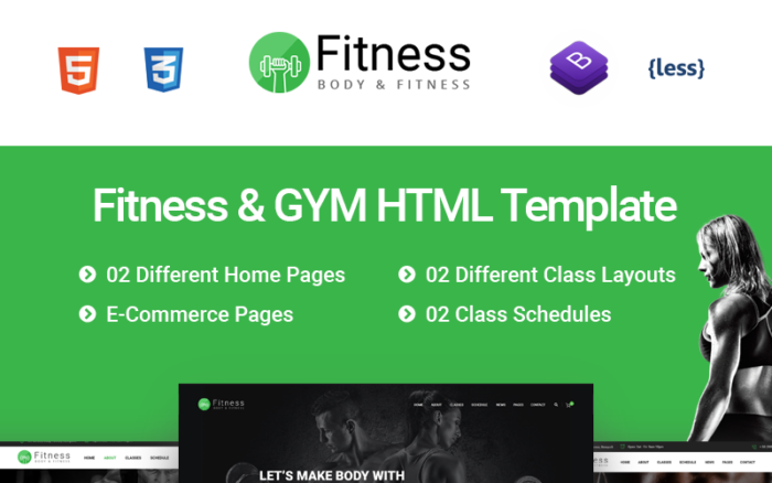 Fitness - Gym Fitness Web Sitesi Şablonu